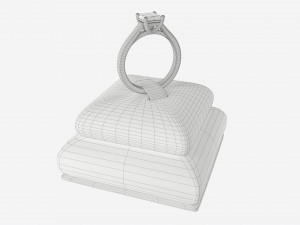 Ring Leather Display Holder Stand 03 Modelo 3D