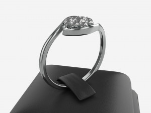 Ring Leather Display Holder Stand 04 3D Модель
