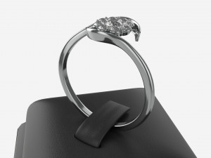 Ring Leather Display Holder Stand 04 3D Модель