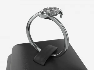 Ring Leather Display Holder Stand 04 3D Model