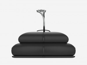 Ring Leather Display Holder Stand 04 3D Модель