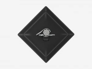 Ring Leather Display Holder Stand 04 3D Model