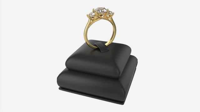 Ring Leather Display Holder Stand 05 3D Model .c4d .max .obj .3ds .fbx .stl .blend 