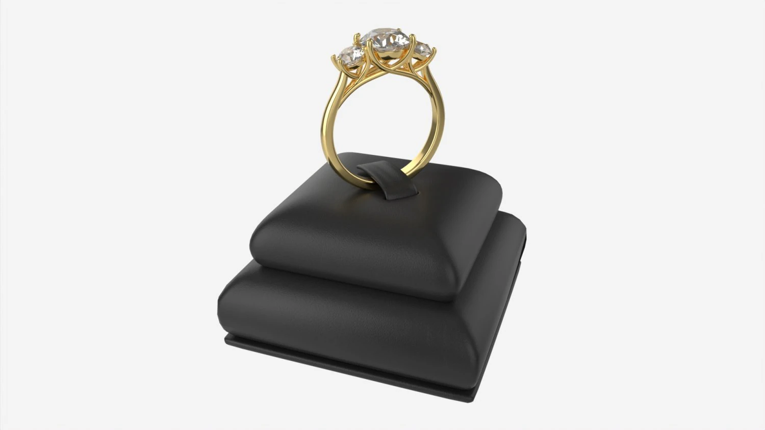 Ring Leather Display Holder Stand 05 3D Model .c4d .max .obj .3ds .fbx .stl .blend 