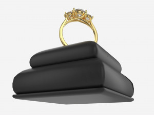 Ring Leather Display Holder Stand 05 3D Model