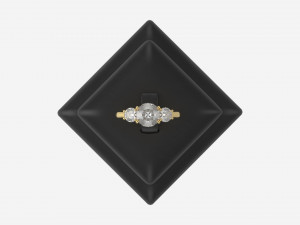 Ring Leather Display Holder Stand 05 3D Model