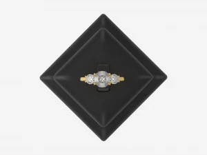 Ring Leather Display Holder Stand 05 3D Model