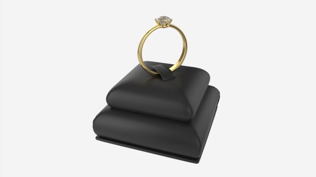 Ring Leather Display Holder Stand 06 3D Model .c4d .max .obj .3ds .fbx .lwo .lw .lws