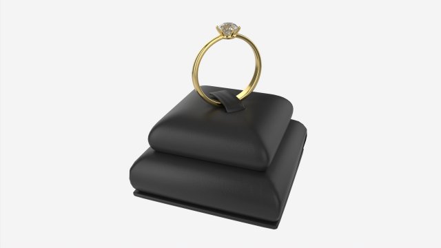 Ring Leather Display Holder Stand 06 3Dモデル .c4d .max .obj .3ds .fbx .stl .blend 