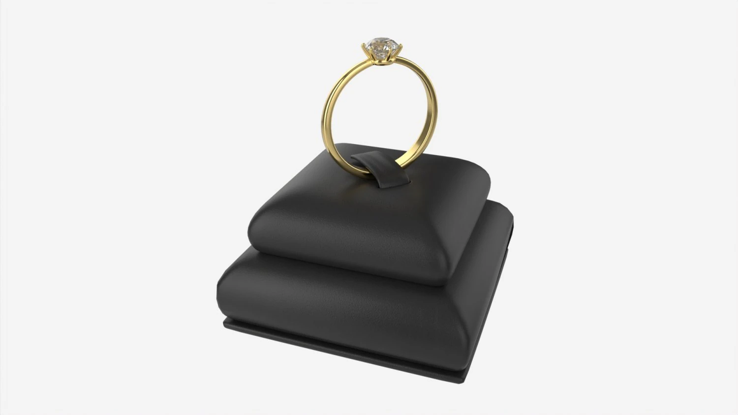 Ring Leather Display Holder Stand 06 3D Model .c4d .max .obj .3ds .fbx .stl .blend 