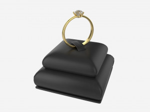 Ring Leather Display Holder Stand 06 Modelo 3D