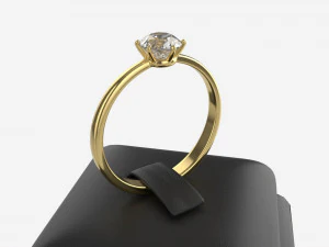 Ring Leather Display Holder Stand 06 3D Model