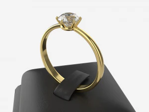 Ring Leather Display Holder Stand 06 3D Model