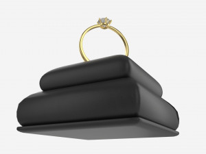 Ring Leather Display Holder Stand 06 3Dモデル