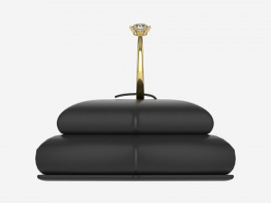 Ring Leather Display Holder Stand 06 3Dモデル