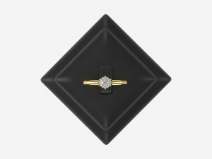 Ring Leather Display Holder Stand 06 3Dモデル