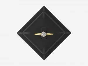 Ring Leather Display Holder Stand 06 3D Model