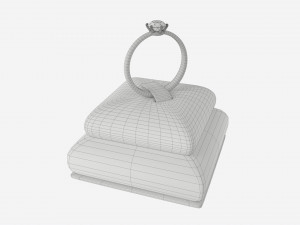 Ring Leather Display Holder Stand 06 3Dモデル