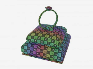 Ring Leather Display Holder Stand 06 3D Model