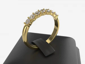 Ring Leather Display Holder Stand 07 3D Model