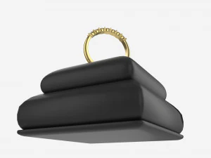 Ring Leather Display Holder Stand 07 3D Model