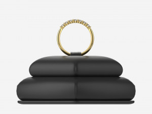 Ring Leather Display Holder Stand 07 3D 模型