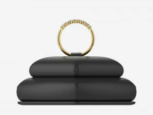Ring Leather Display Holder Stand 07 3D Model