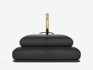 Ring Leather Display Holder Stand 07 3D Model