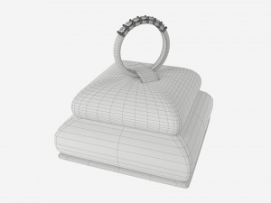 Ring Leather Display Holder Stand 07 3D 模型