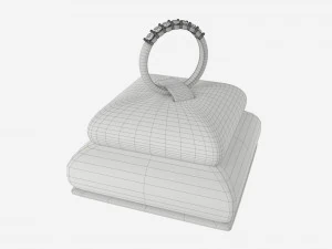 Ring Leather Display Holder Stand 07 3D Model