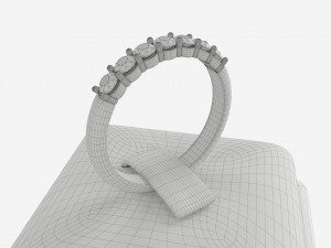 Ring Leather Display Holder Stand 07 3D 模型