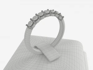 Ring Leather Display Holder Stand 07 3D Model