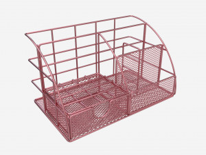 Rose Metal Desk Organizer 3D Model