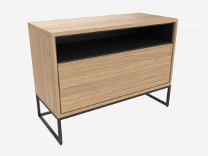 Sideboard short with drawers 3D Model