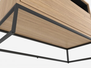 Sideboard short with drawers 3D मॉडल