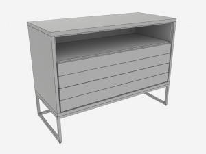 Sideboard short with drawers 3D मॉडल