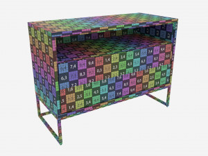 Sideboard short with drawers 3D मॉडल