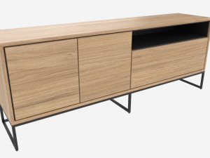 Sideboard with doors and drawers 3D Model