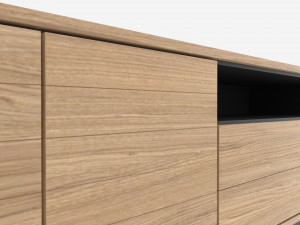 Sideboard with doors and drawers 3D Model