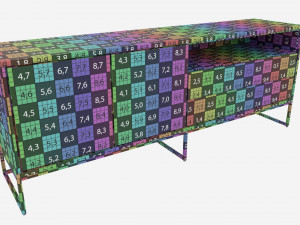 Sideboard with doors and drawers 3D Model