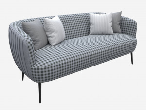 Sofa Accent 3-seater 3D Model