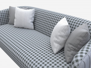 Sofa Accent 3-seater 3D Model
