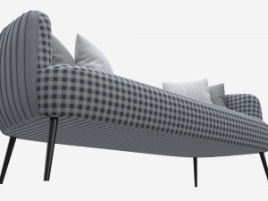 Sofa Accent 3-seater 3D Model