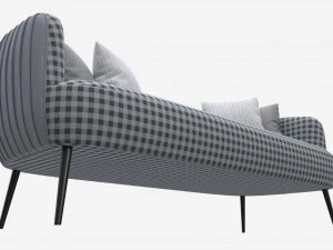 Sofa Accent 3-seater 3D Model