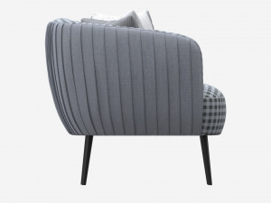 Sofa Accent 3-seater 3D Model