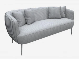 Sofa Accent 3-seater 3D Model