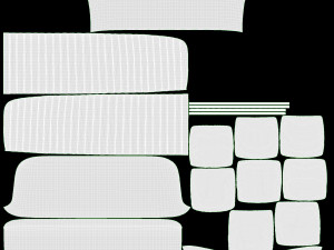 Sofa Accent 3-seater 3D Model