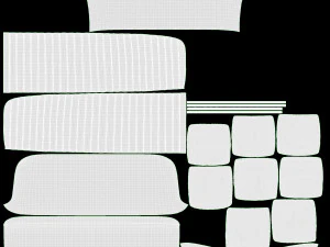 Sofa Accent 3-seater 3D Model
