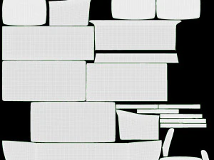 Sofa Caty 3-seater 3D Model