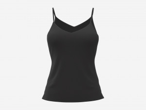 Strap Vest Top for Women Black Mockup 3D 모델